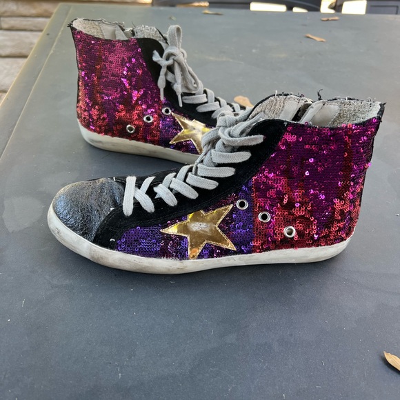 Hi top sequin pinky purple super cool golden goose - Picture 2 of 3